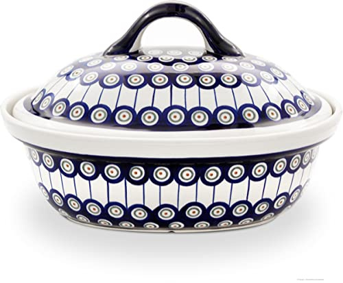 Cocotte en céramique de la marque bunzlauer, en grès v = 2,2 litres motif 8