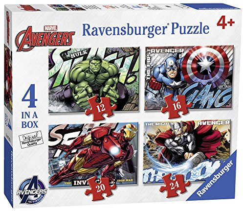 Ravensburger - 4 in 1 Jigsaw Puzzle Box - Marvel Avengers