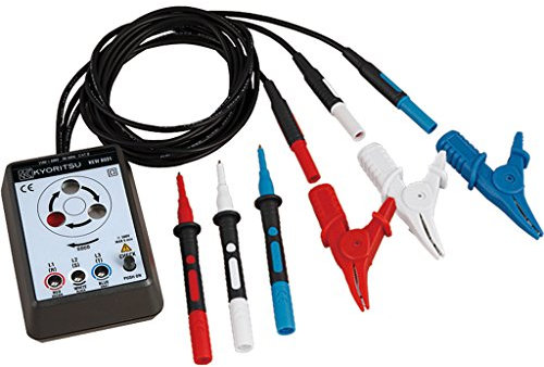 VEMER KYORITSU KEW 8031 - Indicatore del Senso Ciclico delle Fasi per Consentire Esatto Collegamento delle Apprecchiature in Sistemi Trifase, Grigio.