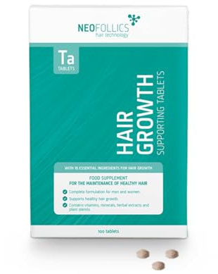 Neofollics - Nahrungsergänzungsmittel zur Steigerung des Haarwachstums - Biotin, Polyphenole und Isoflavone - für Männer & Frauen - 100 Tabletten