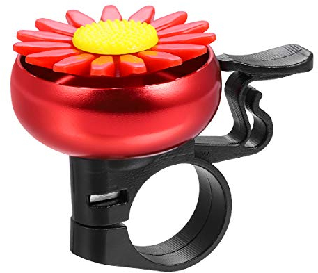 VORCOOL Fahrrad Glocke Fahrradklingel Blumen-Motiven Kinder Lenker Alarm Kinderfahrrad zubehör (Rot)