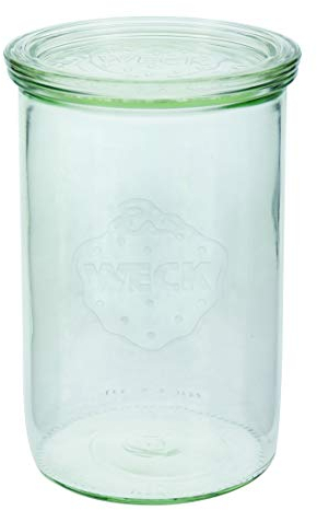 Weck 782 Sturzglas 1050 ml (Hochwertiges Einweck; Einmach Glas mit Glasdeckel; zum Einkochen; Hitzebeständig; Mikrowellengeeignet; Backofengeeignet; Rundrandglas) 6 Stück durchsichtig