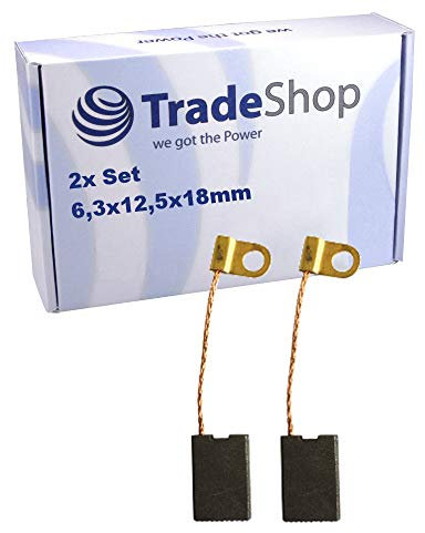 2x Kohlebürsten 6,3x12,5mm für viele Bosch/Spit Elektro-Werkzeuge (Bohrhammer, Stemmhammer) Motorkohlen