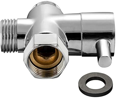 Bidet T Adapter mit Absperrventil, T-Adapter 3-Wege-7/8 Zoll Tee Connector T Adapter für Bidet - Ventil für Hand-WC Bidet Spray