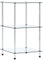 Tidyard Mehrzweckregal Bücherregal Glasregal Regal Standregal Mit 3 Ebenen,Dekoregal Wandregal Glasvitrine Badezimmer Körperpflege Storage Rack,Glasstärke:5 mm,Aluminiumrahmen,Größenauswahl