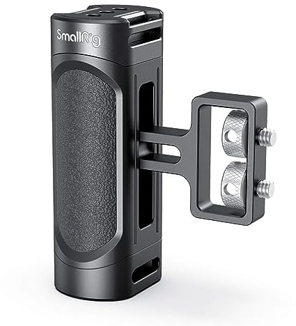 SMALLRIG Mini Seitengriff Side Handle mit doppelter 1/4”-20 Schrauben für DSLR Kamera Cage, Up and Down Adjustable, Links oder rechts montierbar, Maximum Load 3.5kg - 2916