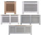 AVC Designs Kensington Radiator Cover Modern MDF Wood White Grey Horizontal Slat Living Room Bedroom Hallway Cabinet (Small Grey)