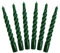 Candles with a Twist®, Stabkerzen gedreht, Hergestellt in Italien, 25 Farben verfügbar, Tafelkerzen lackiert, Spiralkerzen lange Brenndauer 5 Stunden, Kerzen Deko, 6 Stück, 2,2 x 21cm (Grün)
