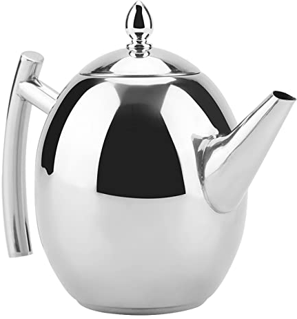 Akozon Bollitore per teiera in Acciaio INOX Con filtro Grande capacità, 1L / 1,5 L(1500ml) Tea Pot et bar theiere Infuser 1.5 l Betty Teekanne Töpfe mit großen wärmer
