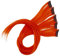 CAISHA 5 Teile Set 60cm Bunte Strähne Strähnchen Clip in Extension Haarverlängerung Glatt Langhaar Haarteil Orange BST110