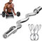 Nisorpa 119,4 cm Curlstange Gewichtheben Langhantelstange mit rutschfestem Handgriff und 2 Federverschlüssen Bizeps Curling Bar für Gewichte Krafttraining Muskel Bodybuilding