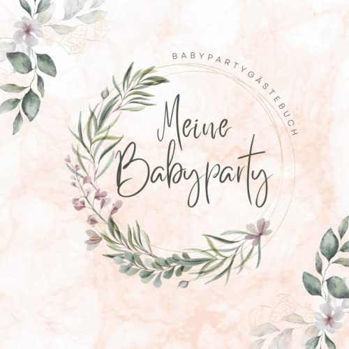 Babyparty Gästebuch: Baby shower Erinnerungsbuch Zum Ausfüllen, neutral für Junge & Mädchen Party. Album mit Rätselfragen für Wünsche und fotos. Schwangere Geschenk Zur Babyparty. Unisex. Eukalyptus