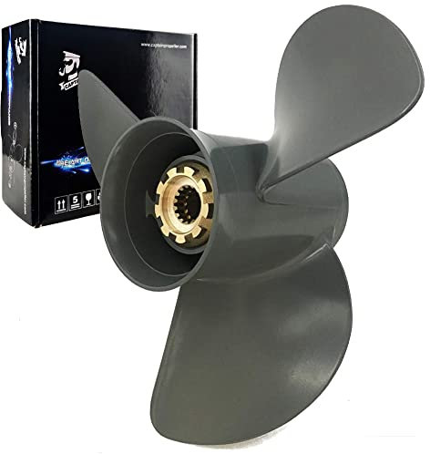 Boatman Außenbord-Propeller aus Aluminium, 33,8 x 43,2 cm, passend für Honda-Motoren 60/75/90/115/130 PS, 15 Spline-Zähne, rechts