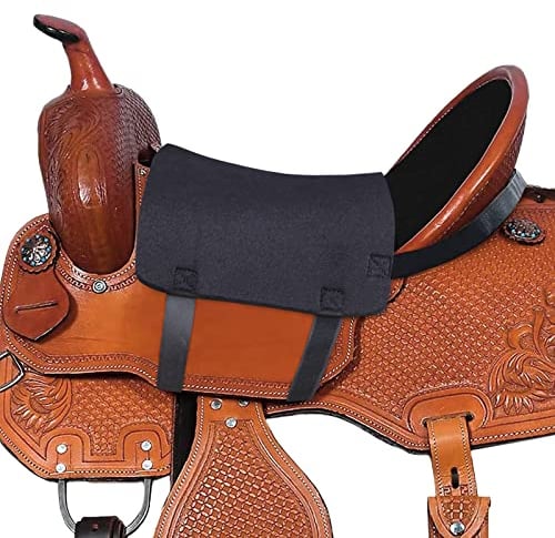 Harrison Howard Westernsattel, rutschfest, natürlicher Griff, Pferde-Sattelsitzbezug, Reiten mit 2 elastischen Beinbändern, Größe S