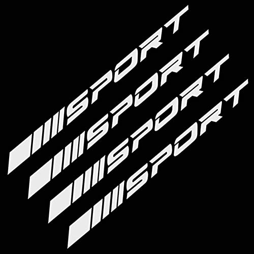 Auto Rad Aufkleber, MoreChioce 4 Stücke PET Auto Felgenaufkleber Racing Reifen Aufkleber Briefaufkleber Reflektierende Autoaufkleber Nadelstreifen Reifenband Aufkleber Tuning Sport Stripes,Weiß