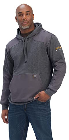 ARIAT Men's Mns Rbr Wrkmn Duracnvs Hood Blk/Blk Sweatshirt (pack of 1)
