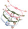 Yolev 3 Stück Glückskatze Armband Katze Maneki Neko Armband Süße Glückskatze Keramikperlenarmband Glückskette Lucky Cat Glücksbringerarmband mit Glocke Verstellbar
