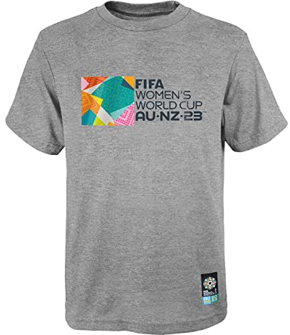 FIFA T-Shirt Officiel Unisexe pour Femme Coupe du Monde de Football 2023 - Gris Anthracite