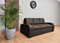 Quattro Meble Schwarzes Echtleder 3 er Sofa Oslo FS mit Schlaffunktion Ledersofa Echt Leder Couch Farbauswahl !!! (Breite 200 cm)