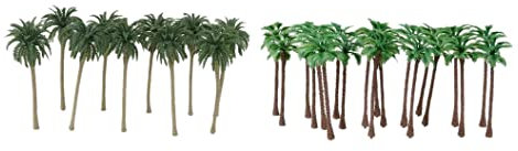 Zunedhys 40 Pcs Coconut Palm Model Trees/Scenery Model Plastic Artificial Layout Rainforest
