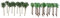 Zunedhys 40 Pcs Coconut Palm Model Trees/Scenery Model Plastic Artificial Layout Rainforest