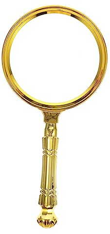 HOMSFOU Vergoldete Lupe Schmucklupen Schmuckwerkzeuge Tragbare Lesebrille Tragbare Lupe Mira Royal Detective-Lupen Für Nahaufnahmen Arbeit Heimlupe