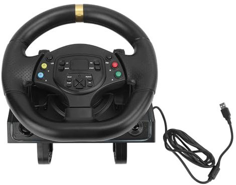 PenRux Driving Force Rennrad und Pedale, Rennlenkrad mit Schalthebel und Cooler LED-Beleuchtung, Gaming-Lenkrad für One, Series X/S, 360