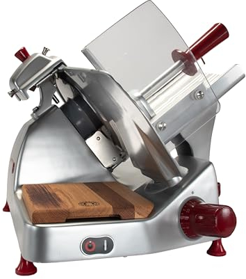 Berkel Pro Line XS 25 Trancheuse professionnelle pour votre cuisine + planche en bois fabriquée à la main unique Argenté