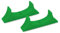 JOYSOG Support pour Wii U, 1 paire de supports horizontaux pour manette de jeu Wii U - Adaptateur de support imprimé 3D (vert)