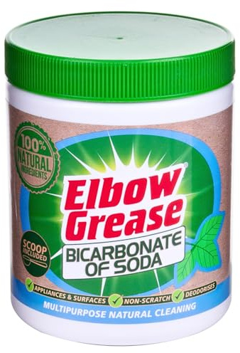 Elbow Grease Bicarbonate Of Soda - 100% Natural Multipurpose Cleaner (500g) | Non Scratch Cleaning Formula | Deodorises, Cleans, Freshens Kitchen, Bathroom