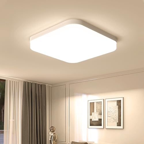 EASY EAGLE Plafonnier LED Carré 36W, Luminaire Plafond 3240LM, 3000K Éclairage Intérieur, Lampe Lumiere Moderne pour Salle De Bain, Salon, Cuisine, Chambr à Coucher