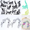 craspire 2 Blatt Schwarze Katzen Und Blumen, Wasserlösliche Stickmuster, Stabilisatoren, Handnähen, Stick and Stitch, A4-Transfers, Stoff, Abwaschbar, Vorgedruckt, Selbstklebend, Für Anfänger