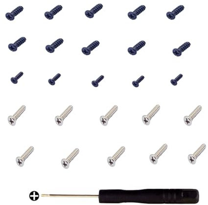 Headband Screws Replacement for Sony WH-1000XM5 WH-1000XM5 Headphones Screws, On-Ear Headphones Headstock Screws (10pcs Black+10pcs Silver+5pcs Black)