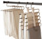 GBACHOOSE 5 in 1 Hosenbügel Platzsparend, 3 Stück Hosenbügel Kleiderbügel Platzsparend, Metall Kleiderbügel, Faltbare Kleiderbügel Schwarz, Kleiderbügel S-Form für Hosen, Kleidung, Jeans, Schals