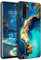 DOMAVER Case for Huawei P30 Pro Slim Fit Glow in The Dark Hybrid Hard PC Shockproof Drop Protective Girls Women Men Phone Cover for Huawei P30 Pro, Blue Green