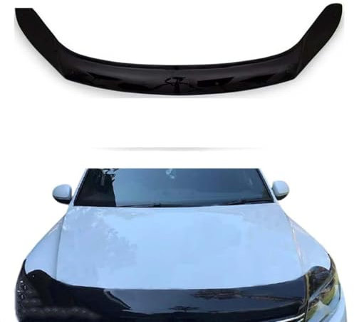 HIPATU Auto Motorhaubenschutz Steinschlagschutz für VW Tiguan 2012 2013 2014 2015 2016, Auto Motorhaube Deflektor Insektenschutz, ABS-Kunststoff, Auto Haubenbra Schutz Zubehör