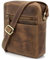 ekavale Echtleder-Umhängetasche für Herren - Vintage Schultertasche für Männer, ideal für Arbeit, Reisen oder als Geschenk - Messenger Bag für Business und Freizeit in kompakter Größe (Camel)