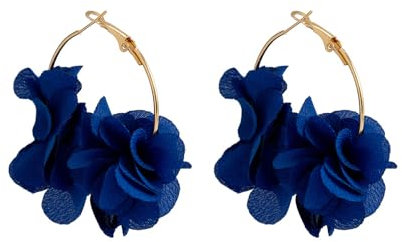 KBRPEY Ohrringe für Damen Lange Böhmische Blumenohrringe Bunte Blume Tropfen Creolen Ohrstecker Hypoallergene Modeschmuck Geschenk für Frauen Mädchen Geburtstag Jahrestag