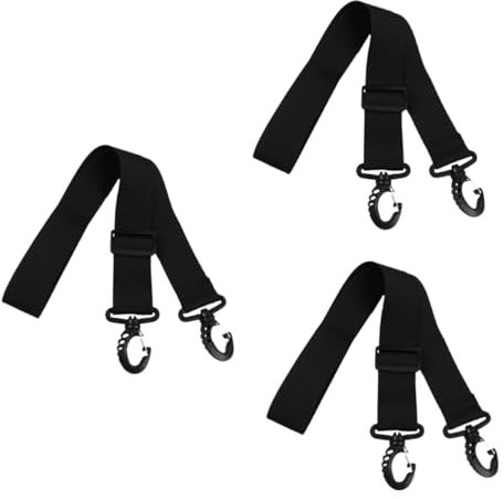 POPETPOP 3 Pièces à Main equipement Ski Accessoire Ski Ski Porte-Chaussures de Ski d'épaule de Ski Porte-Chaussures de Snowboard Sangle de Transport Sangle en Nylon Black