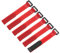 sourcing map 6Pcs Reusable Battery Tie Down Straps,0.8x8 Red Nylon Multipurpose Battery Hold Down Adjustable Cinch Strap Hook Loop Fastening Tie for Quadcopters FPV RC Drone Boat Car