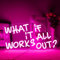 ineonlife What if it All Works Out Neon Schild für Wanddekoration Dimmbar Led Neonlicht Schilder 5V/2A Stromversorgung über USB Rosa Leuchtschild für Wohnbereich Büro Party Lesezimmer Bar-Deko