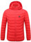 UHouse Beheizbare Jacke Herren Winter Jacke Beheizbar Winterjacke Damen Heizjacke mit Kapuze Warme Steppjacke Outdoor Daunenjacken Oversize Kapuzenjacke Bequeme Softshelljacke Blitzangebote Rot L