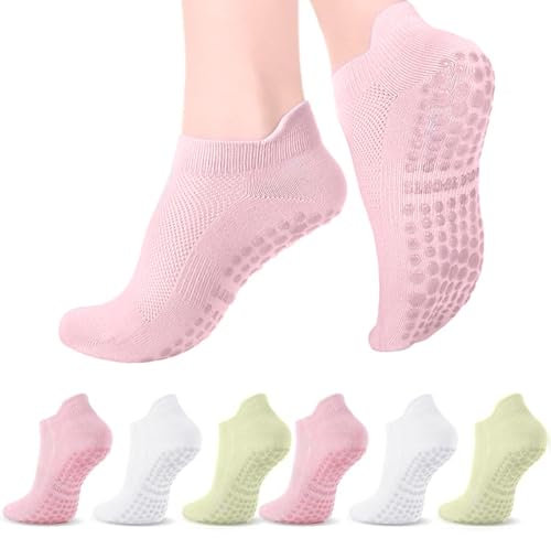 WeddHuis 3 Paar Calzini Antiscivolo Donna Yoga Calze Pilates Antiscivolo per Donna Yoga Barre Pilates a Casa Ospedale (35-40)