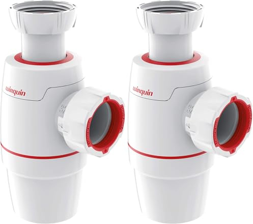Wirquin 30722152 Siphon lavabo Néo D32 zéro fuite, blanc (Lot de 2)