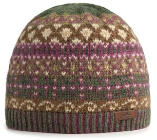 Superbobble Burra Fern Fairisle Beanie Hat Green