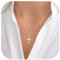 RMMD Silber Kreuz Kette Damen - Weißgold Vergoldete Silber Kreuzkette Kreuz Halskette Silberkette Damen Personalisierte Kreuzkette Schmuck Geschenke für Teenager Mädchen Frauen