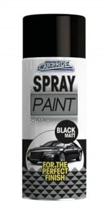 PNJB Black Matt Car Spray Paint, Aerosol Spray, Fast-Drying Formula, Durable and Versatile, Long Lasting, 400 ml (1PCS)