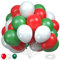 Luftballons Weihnachten, 75 Stück Rot Grün und weiß Latex Helium Ballons, 12 Zoll Weihnachts Party Luftballons mit Band für Weihnachtsdeko Hochzeit Geburtstag Babyparty Merry Christmas Party Deko