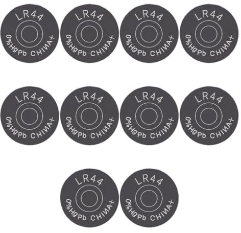 LfrXtra Button Battery, 10Pcs LR44 357 357A A76 GPA76 Battery 1.5V Button Coin Batteries for Calculators LED Light Toy Watches