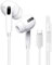 ROOSTON Cuffie per iPhone, Auricolari con filo Controllo del volume e del microfono, Cuffie Compatibile con iPhone 14/14 Pro/13/13Pro/12/12 Pro/SE/11/11Pro Max/XS Max/X/XR/8/7Plus (BIANCO)